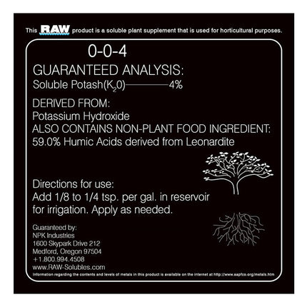 NPK RAW Humic Acid 10lbs
