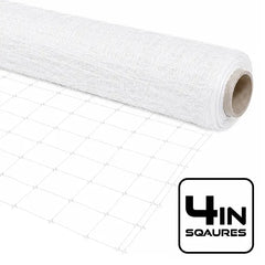 VineLine Durable Plastic Trellis Netting White Roll 10ft x 330ft w/ 4in Squares