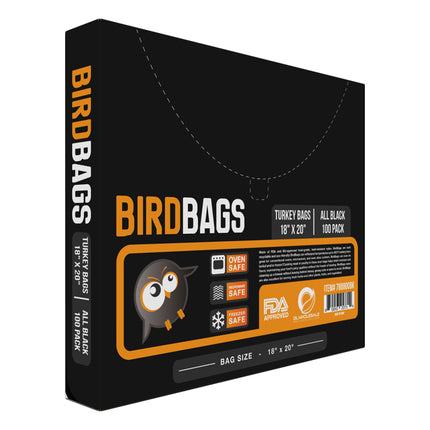 Bird Bags 3 Gallon Turkey Bags All Black 18" x 20" (100 Pack)