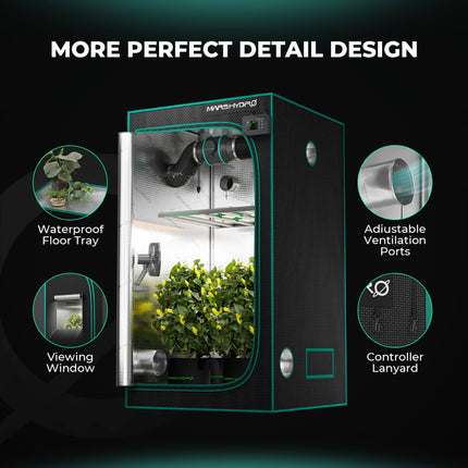 Mars Hydro 2' x 2' grow tent design