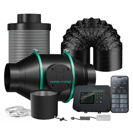 Mars Hydro iFresh 4-inch fan and carbon filter kit with iControl