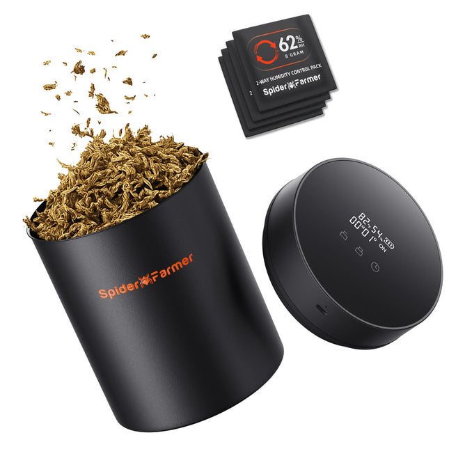 Spider Farmer 2L Auto-Cure Smart Jar with humidity packs