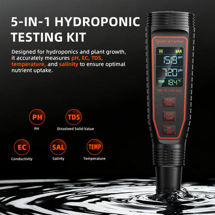 Spider Farmer 5-in-1 meter readings