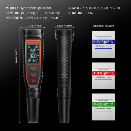 Spider Farmer 5-in-1 meter specifications