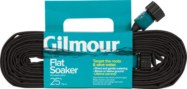 Gilmour Flat Weeper/Soaker Hose in Shelf Display Black 25FT